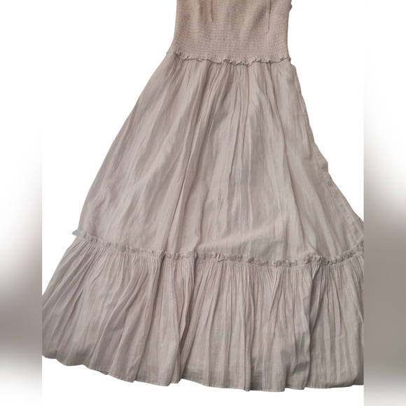 La Vie Rebecca Taylor Lurex Stripe Halter Dress - Picture 5 of 8